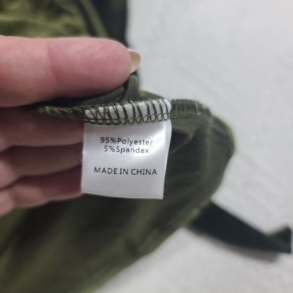 Merokeety Velvet one shoulder green dress Size Medium Goblincore Witchy Cocktail - Picture 6 of 11